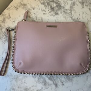 New York and Co studded light purple zippered clutch purse